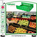 Caja plegable de verduras y frutas de plástico para la agricultura